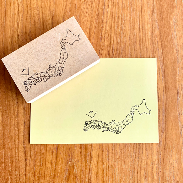 日本地図のはんこ　手帳スタンプ　47都道府県が分かれている日本製の日本スタンプ 自学用や旅行の記録をノートに。 3枚目の画像