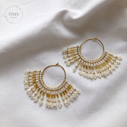 beads fringe(ivory×gold) 1枚目の画像