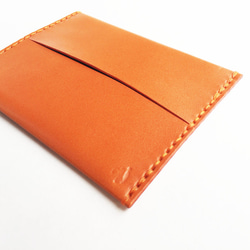 簡單的真皮組織覆蓋栃木皮革橙色 第3張的照片