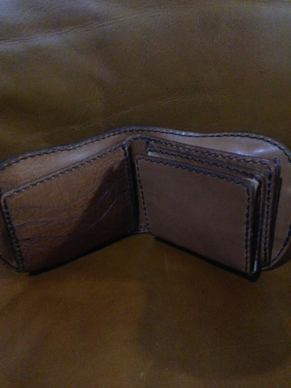 Yu喜歡訂單工作麵包折疊錢包 - 箱子硬幣錢包版〜 第2張的照片