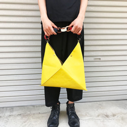 折り紙バッグ　黄色×パーティー 3枚目の画像