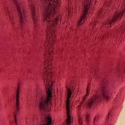 真紅の手織マフラー 2枚目の画像