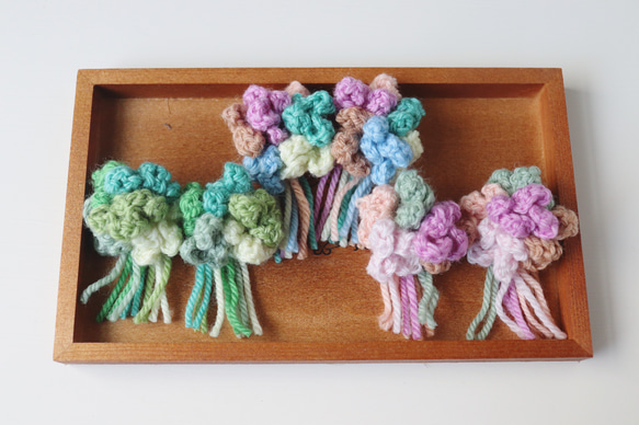 Creema限定　毛糸の花束のピアス⑤ 5枚目の画像