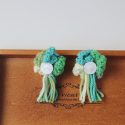 Creema限定　毛糸の花束のピアス⑥ 3枚目の画像