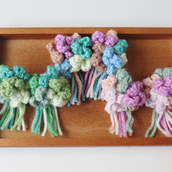 Creema限定　毛糸の花束のピアス⑥ 5枚目の画像