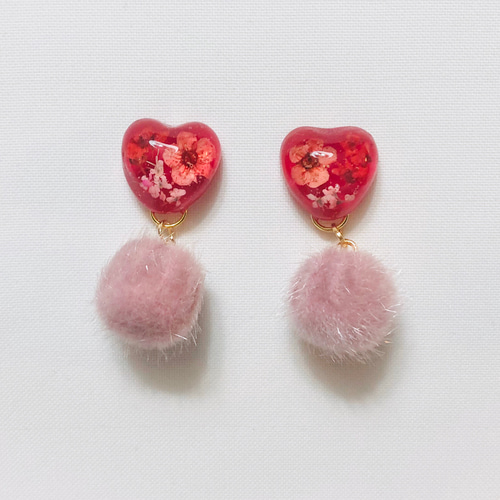 ハートファーピアス(イヤリング) ピアス（その他） Ohana 通販｜Creema 
