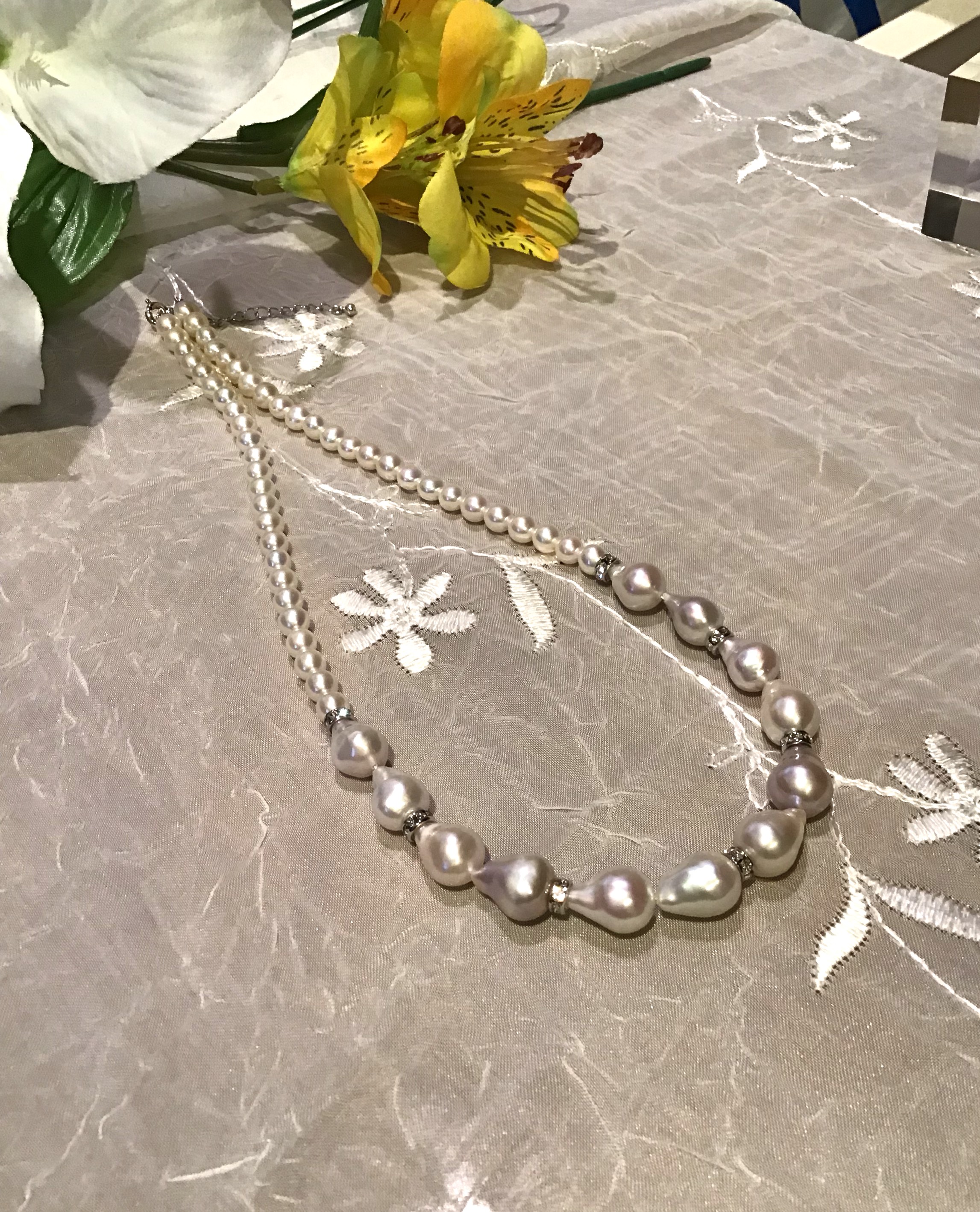 SALE！！ 《6月誕生石》しずく淡水パールのネックレス