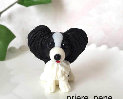 □すぬさま専用愛犬パピヨンちゃんミニチュアオーダー確認用ページ□ハンドメイド雑貨 ☆パピヨン わんちゃん 樹脂粘土☆ その他人形 priere.nene1 通販