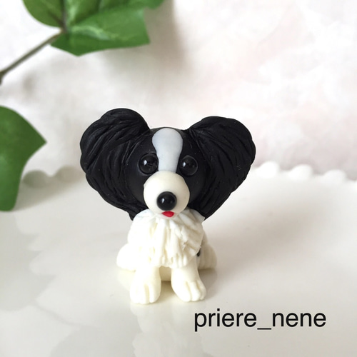 ☆パピヨン わんちゃん 樹脂粘土☆ その他人形 priere.nene1 通販