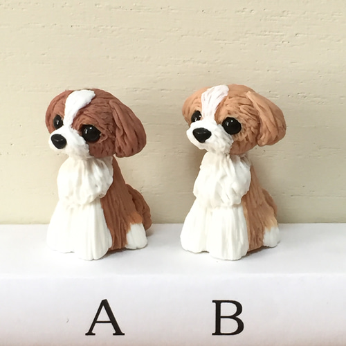 ☆ シーズー 茶×白 わんちゃん 樹脂粘土☆ その他置物 priere.nene1