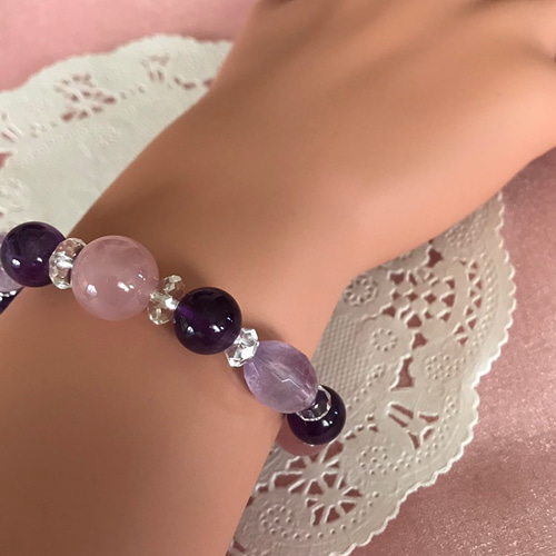 高品質ローズクォーツブレスレット（恋愛 成就）