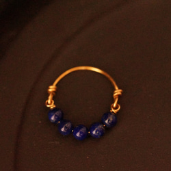 【再販29】人気*14KGFラピスラズリの粒 リング２ Creema 7枚目の画像