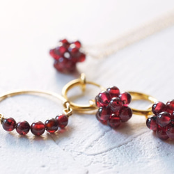 【再販3】*14KGF ガーネットの粒リング  誕生石 1月　Creema 4枚目の画像