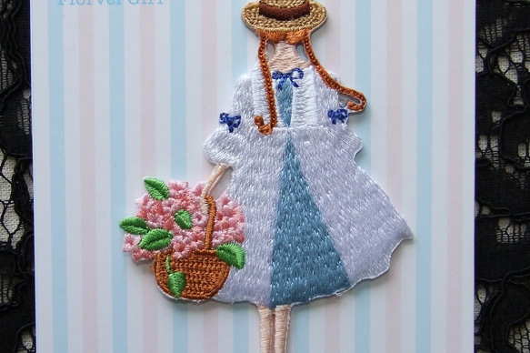 月*様 ワンダフルワールド ノーカラージャケット 鈴蘭刺繍 オリチェ こげ茶 黒菟華 - Kurotoka - [ 月見美人画 ] 刺繍 リバーシブル