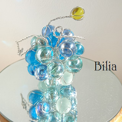 ミラートレー付き】ビー玉のオブジェ（キュー） 立体・オブジェ Bel