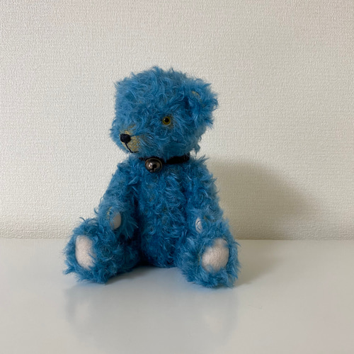 青のテディベア ぬいぐるみ yano 通販 12263804｜Creema(クリーマ)