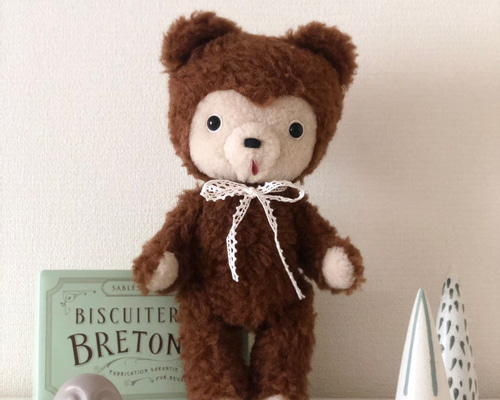 アンティーク　茶色のクマのぬいぐるみ　テディベア イギリス ヴィンテージ テディベア くまのぬいぐるみ インテリア
