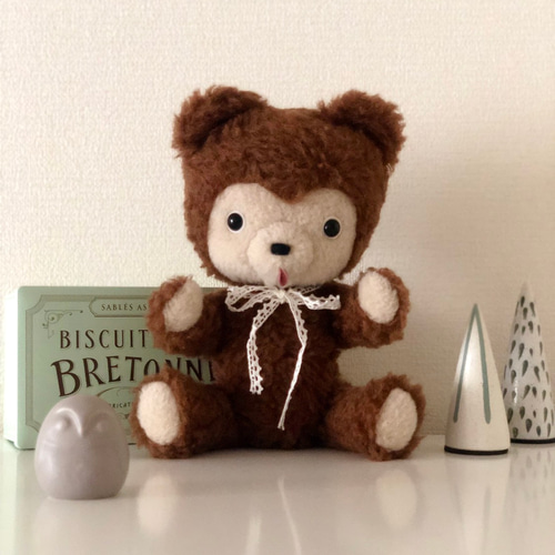 アンティーク　茶色のクマのぬいぐるみ　テディベア イギリス アンティーク テディベア ぬいぐるみ くま クマ DEANS