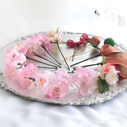 和飾り◇桜◇リンゴの花◇ヘッドドレス☆*:.桜ピンク #cherry blossom #apple blossom 8枚目の画像