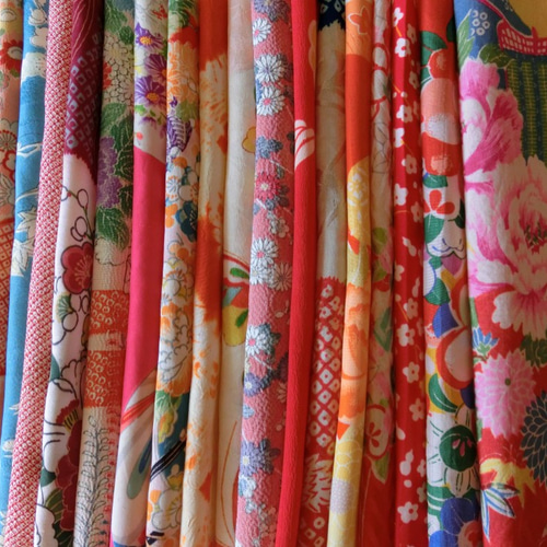 古布 正絹大正縮緬ハギレ2枚セット【№198】 古布正絹はぎれ20