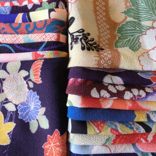 古布はぎれ・アンティーク縮緬20枚セット＊ミックスB＊お細工物