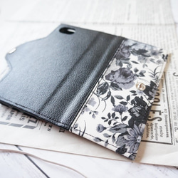 黑玫瑰◆iPhone保護殼◆植物筆記本型智慧型手機保護殼 [Monotone] 生態皮革 第2張的照片