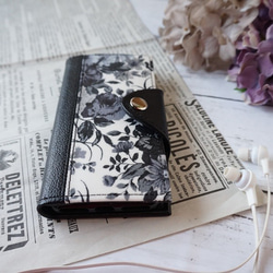 黑玫瑰◆iPhone保護殼◆植物筆記本型智慧型手機保護殼 [Monotone] 生態皮革 第3張的照片