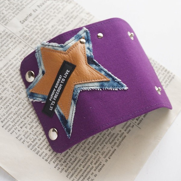 星形四鑰匙包[紫]皮革用品 第4張的照片