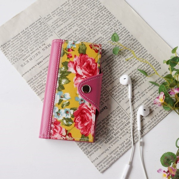 玫瑰◆iPhone7 / iPhone8◆筆記本型手機殼 [芥末色] 第1張的照片