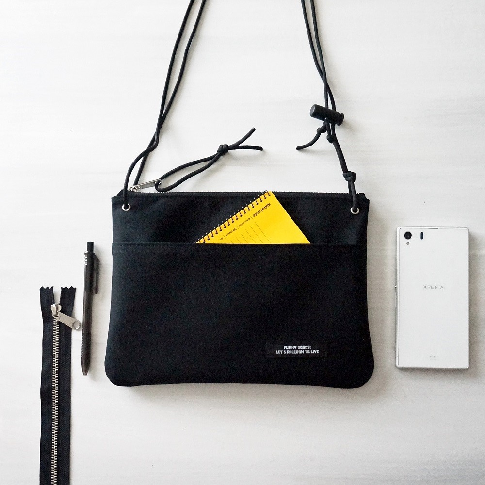 カジュアルな布製サコッシュ お出掛けミニショルダーバッグ