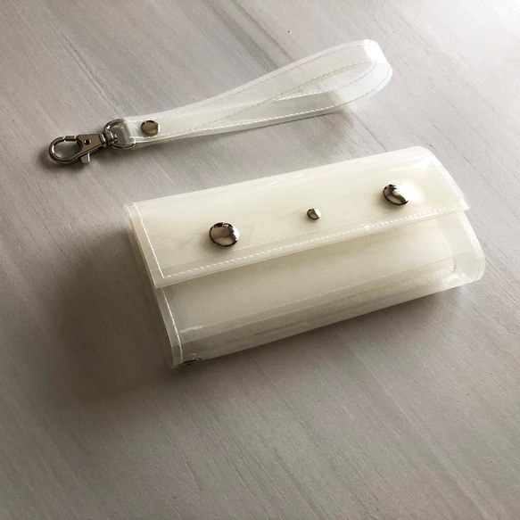 “骷髏”乳白色透明 iPhone 手機殼 PVC 透明筆記本型智能手機殼 第5張的照片