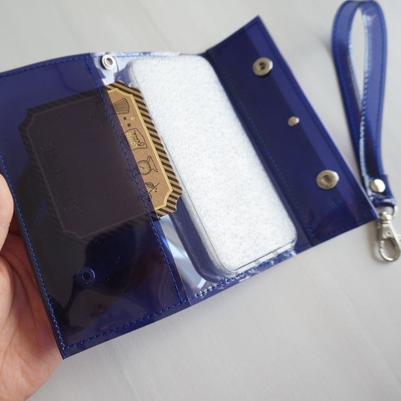 「骷髏」海軍藍透明 iPhone 保護殼 PVC 透明筆記型智慧型手機保護殼 第6張的照片