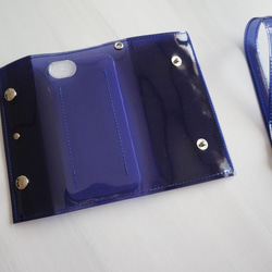 「骷髏」海軍藍透明 iPhone 保護殼 PVC 透明筆記型智慧型手機保護殼 第7張的照片
