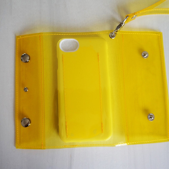 「骷髏」黃色透明 iPhone 保護殼 PVC 透明筆記型智慧型手機保護殼 第4張的照片
