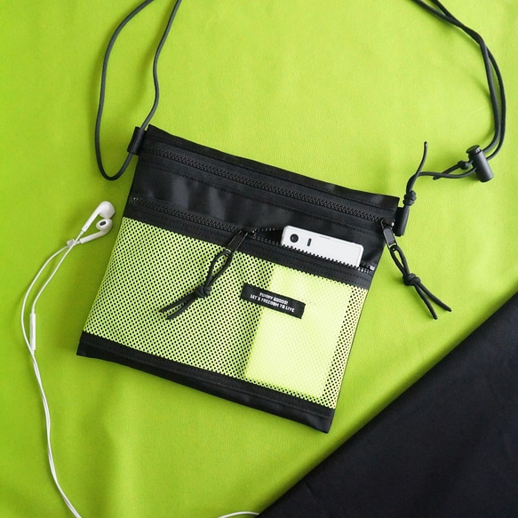 送料込☆S'AIME☆軽量撥水 ジップポケットナイロンショルダー