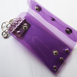 PVC鑰匙包紫色 第8張的照片