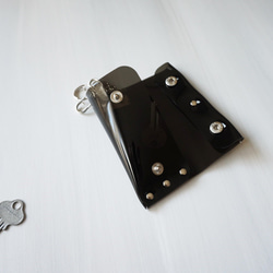 透明 PVC 鑰匙包骨架黑色 第6張的照片