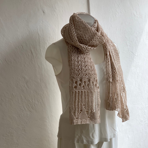 ストール・ショール mamami Formeque マフラー ストール 「Formeque」ボリューム刺繍