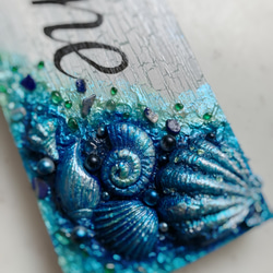 青い貝殻のウェルカムプレート（送料無料） 1枚目の画像