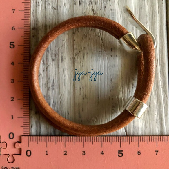【受注製作】leather bracelet - ナチュラルブラウン02 5枚目の画像
