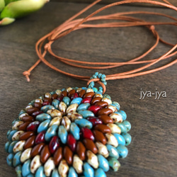 circle beads necklace - 094 3枚目の画像