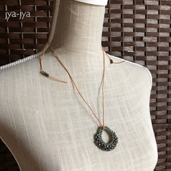 beads necklace - blue shell 4枚目の画像