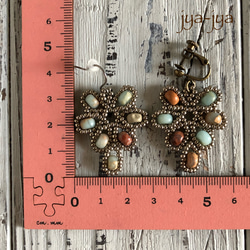 Impression Jasper Beads earrings 5枚目の画像