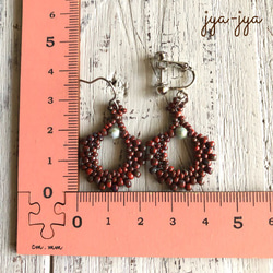 red Glass beads＊イヤリング/ピアス - s 4枚目の画像