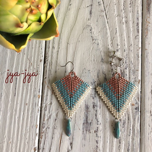 Dagger beads earrings ＊ No.1408 イヤリング・ノンホールピアス jya 