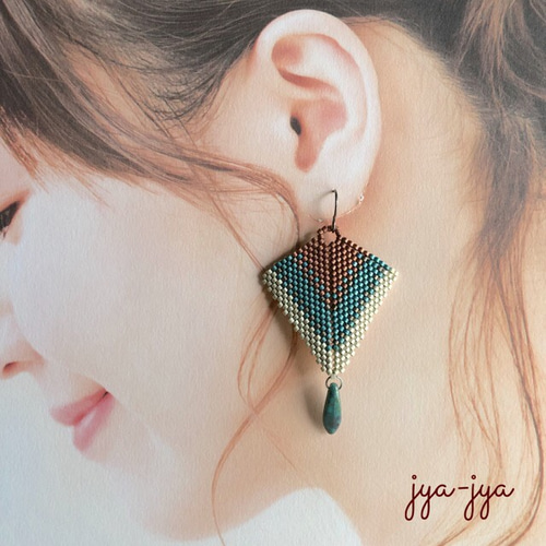 Dagger beads earrings ＊ No.1408 イヤリング・ノンホールピアス jya 