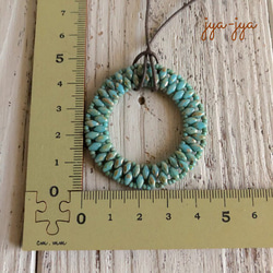 circle beads necklace Φ4.5cm 5枚目の画像