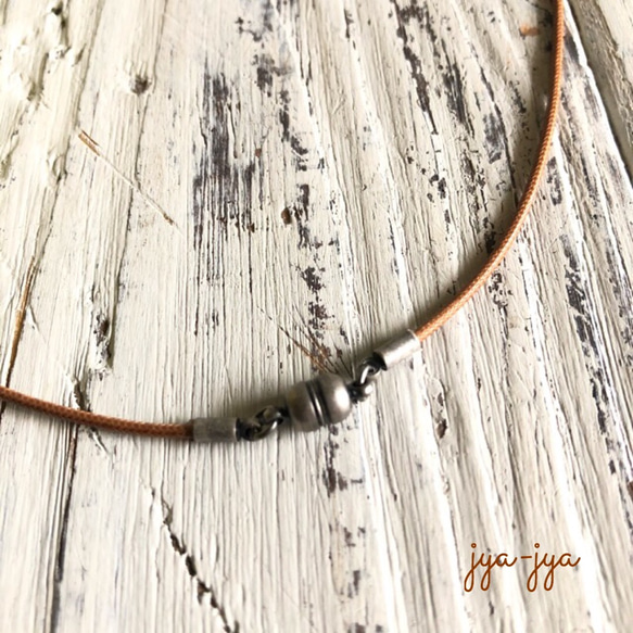 circle beads necklace - シードピカソ　Φ4.8cm 4枚目の画像