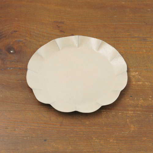 わしき 輪花皿 白漆 5寸（約15cm） 小皿 田中漆工房 通販 12493306