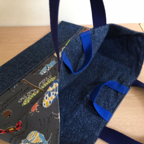 ☆ループ付き♪色サイズショルダー選べます♪レッスンバッグ 昆虫